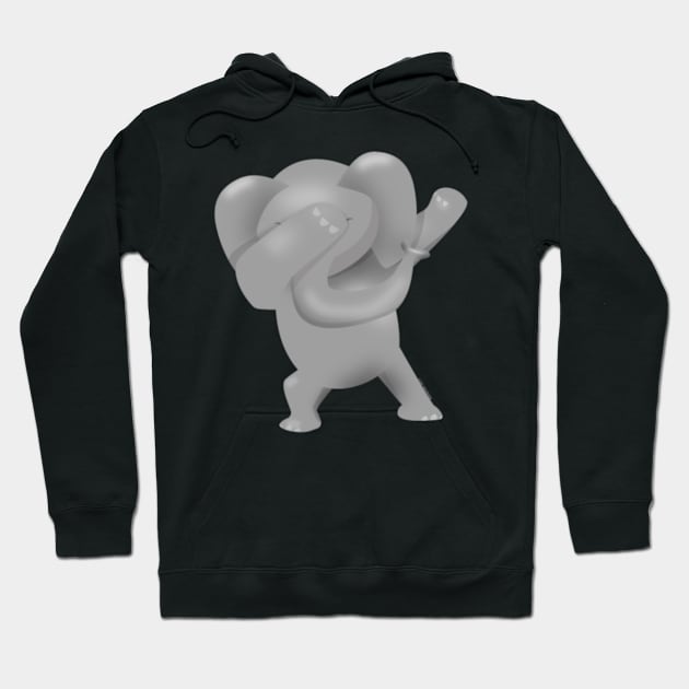 Dabbing Shirt Funny Dabbing Elephant Cute Elephant Shirt Hoodie by Xizin Gao